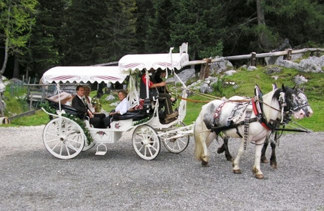 Heiraten auf der Oberhofalm in Filzmoos - Pferdekutsche